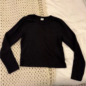 Black Aritzia Cotton Long Sleeve